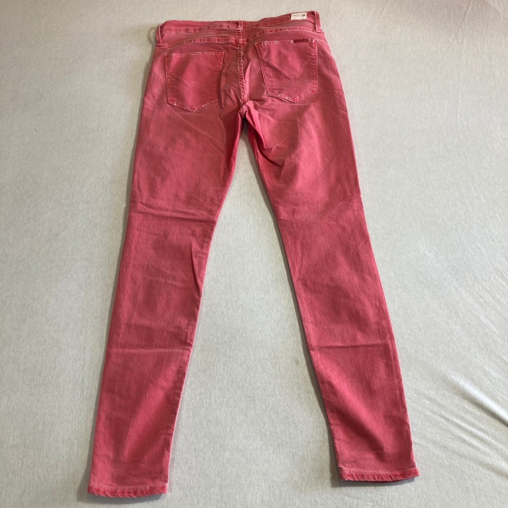 Hudson Skinny Jeans Womens 28 Faded Pink Stretch Denim WM407JFD Made in USA - Picture 2 of 16